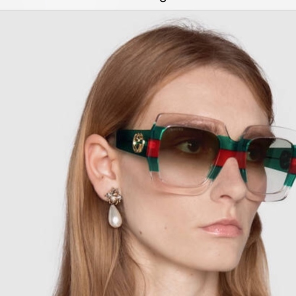 Gucci Square Frame Acetate Sunglasses